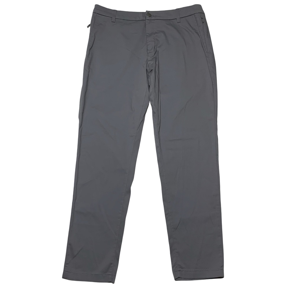 Birddogs Pants Mens 34x30 Grey Stretch Flex 5-Pocket Chino Performance Lined